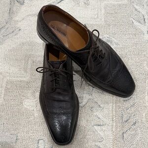 Magnanni Dark Brown Leather Oxfords 9.5M